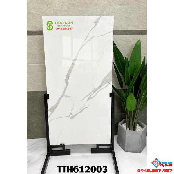 Gạch ốp lát vân trắng mây bóng kiếng 60x120 ấn độ lót sàn nhà đẹp