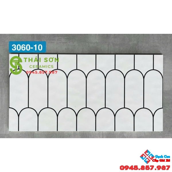 Gạch trang trí màu trắng 30x60 men bóng trung quốc hình lông vũ 