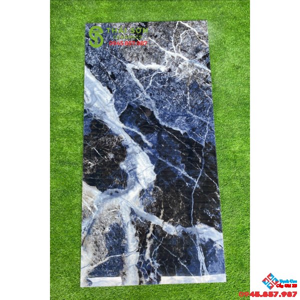 Gạch 60x120 siêu bóng vân xanh biển ấn độ nhập khẩu