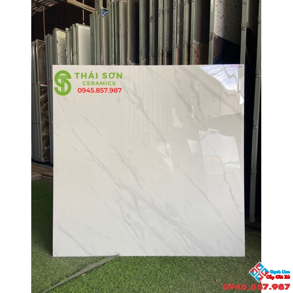 Gạch bóng kiếng 100x100 ấn độ trắng vân