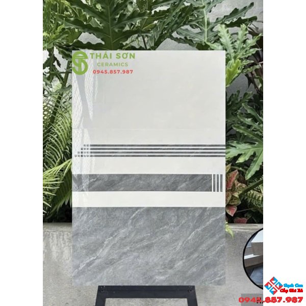 Gạch ốp tường 30x60 hà thanh bóng kiếng bộ đậm nhạt tông xám