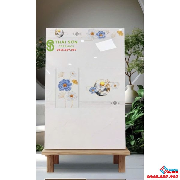 Gạch ốp tường 30x60 hà thanh trắng vân xám bóng kiếng