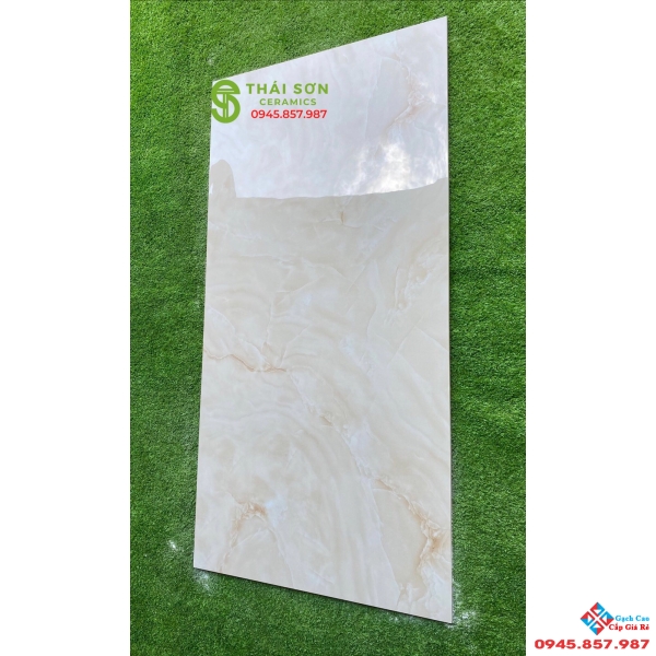 Gạch ấn độ vân đá vàng siêu bóng kiếng 60x120 lát nền cao cấp