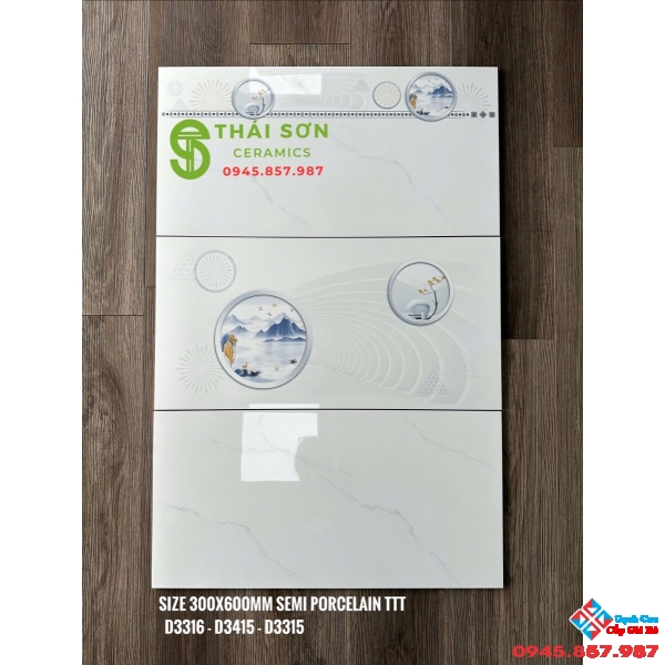 Gạch takao bóng kiếng 30x60 ốp tường màu trắng vân