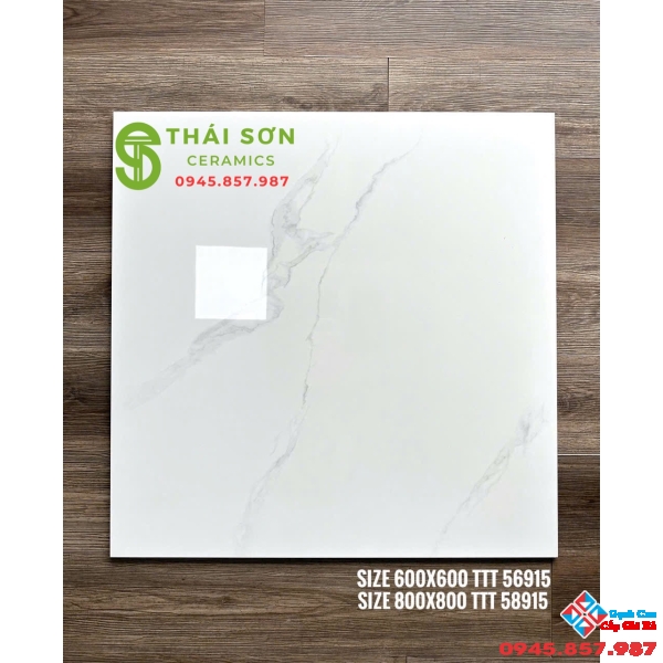 Gạch Takao bóng kiếng 60x60 lát nền màu trắng vân mây