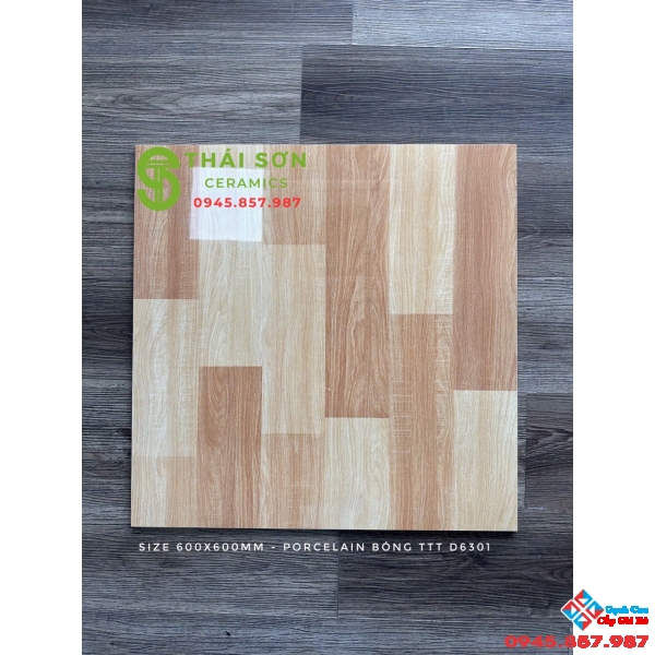 Gạch Takao bóng kiếng 60x60 lát nền vân giả gỗ 