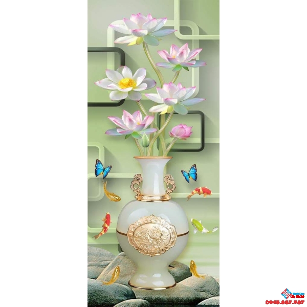 Gạch tranh bình hoa 5D mới nhất