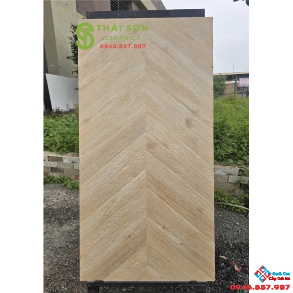 Gạch lát nền vân gỗ xương cá 60x120 ấn độ 