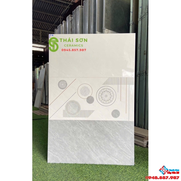 Gạch vitto men bóng 30x60 ốp tường  vân xám bộ đậm nhạt 