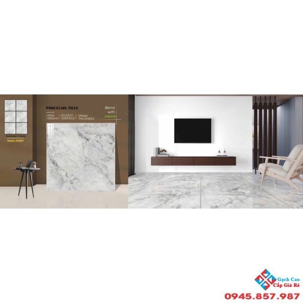 Gạch lát nền 100x100 ấn độ bóng kiếng vân xám đẹp