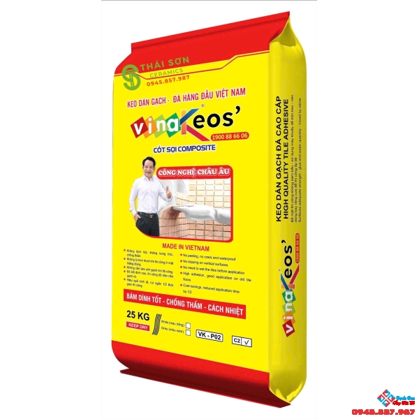 Keo dán gạch ngoài trời vinakeos cao cấp 