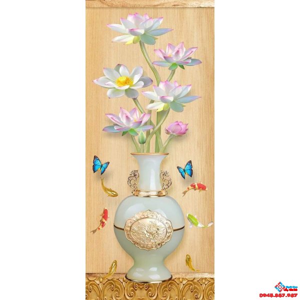 Gạch tranh bình bông 3D cao cấp tại hcm
